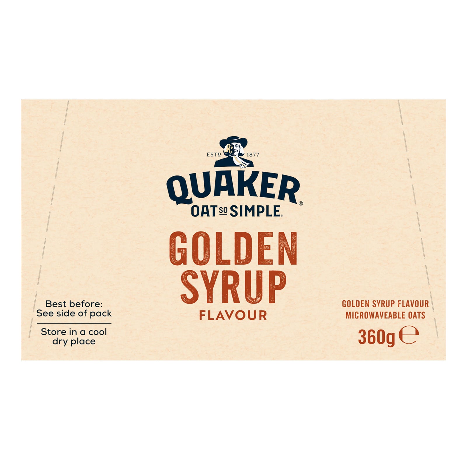 Quaker Oats Porridge Oat So Simple Golden Syrup 90 x 36g Sachets - Image 3