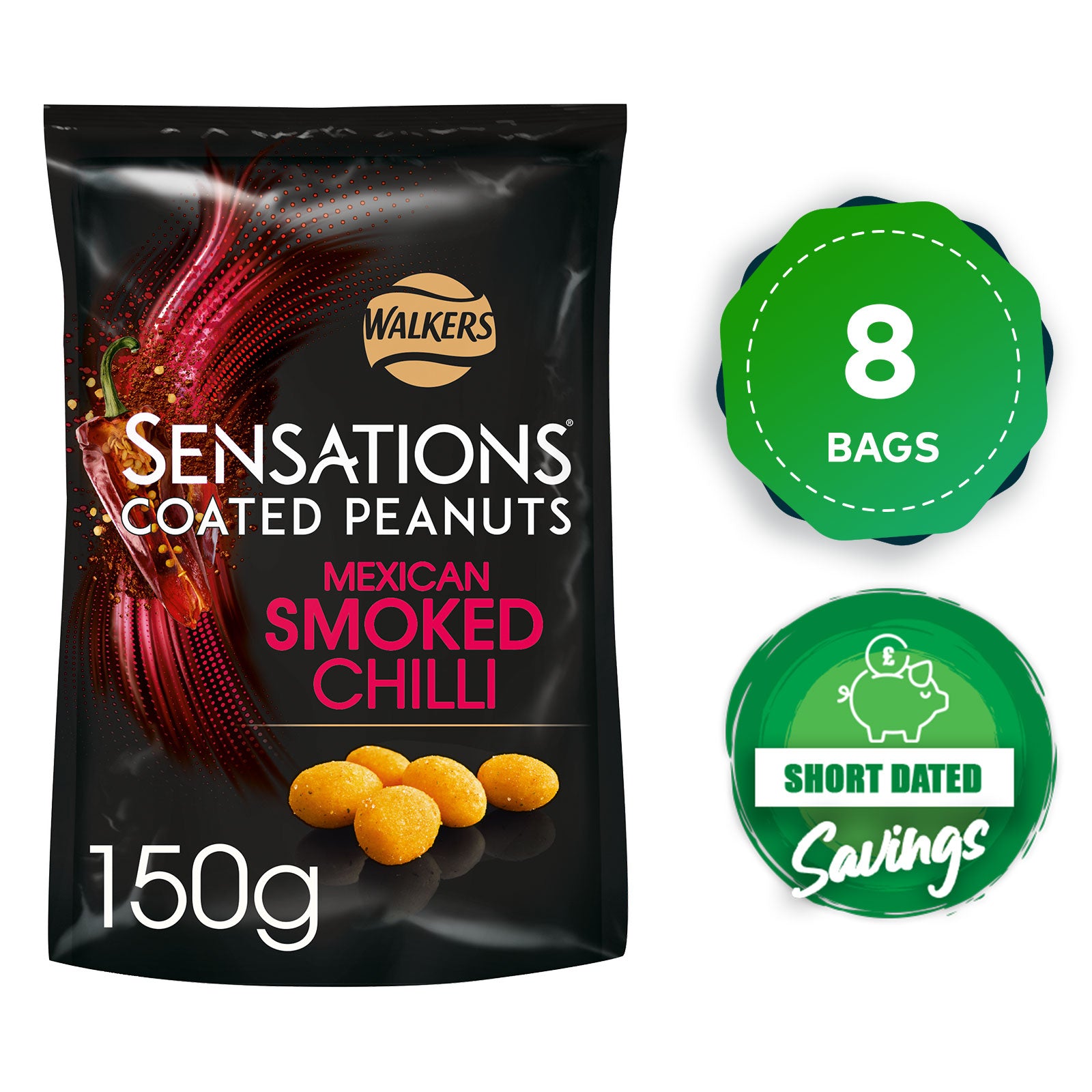 8 x Sensations Smoked Chilli Coated Peanuts Snack 150g - Image 10