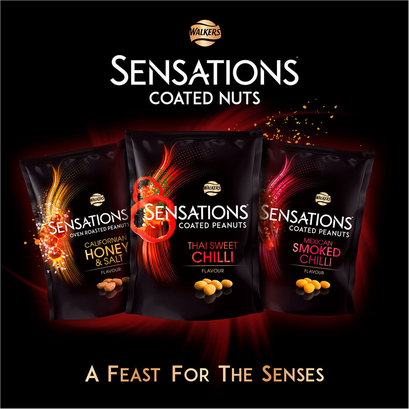 8 x Sensations Smoked Chilli Coated Peanuts Snack 150g - Image 3