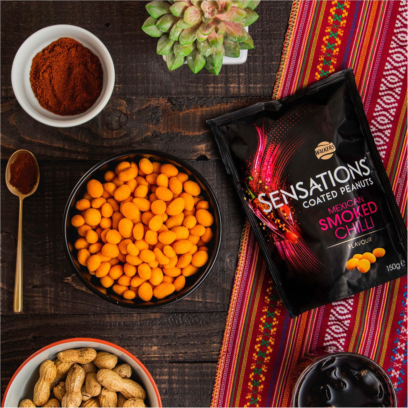 8 x Sensations Smoked Chilli Coated Peanuts Snack 150g - Image 4