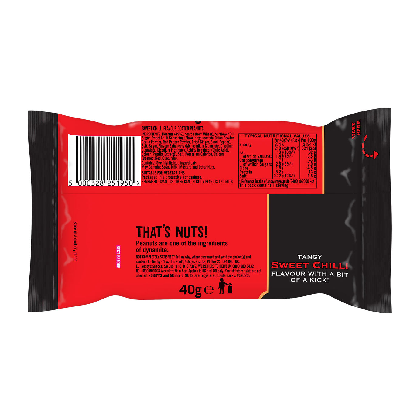 Nobby's Nuts Sweet Chilli Coated Peanuts Snack 20 x 40g - Image 3