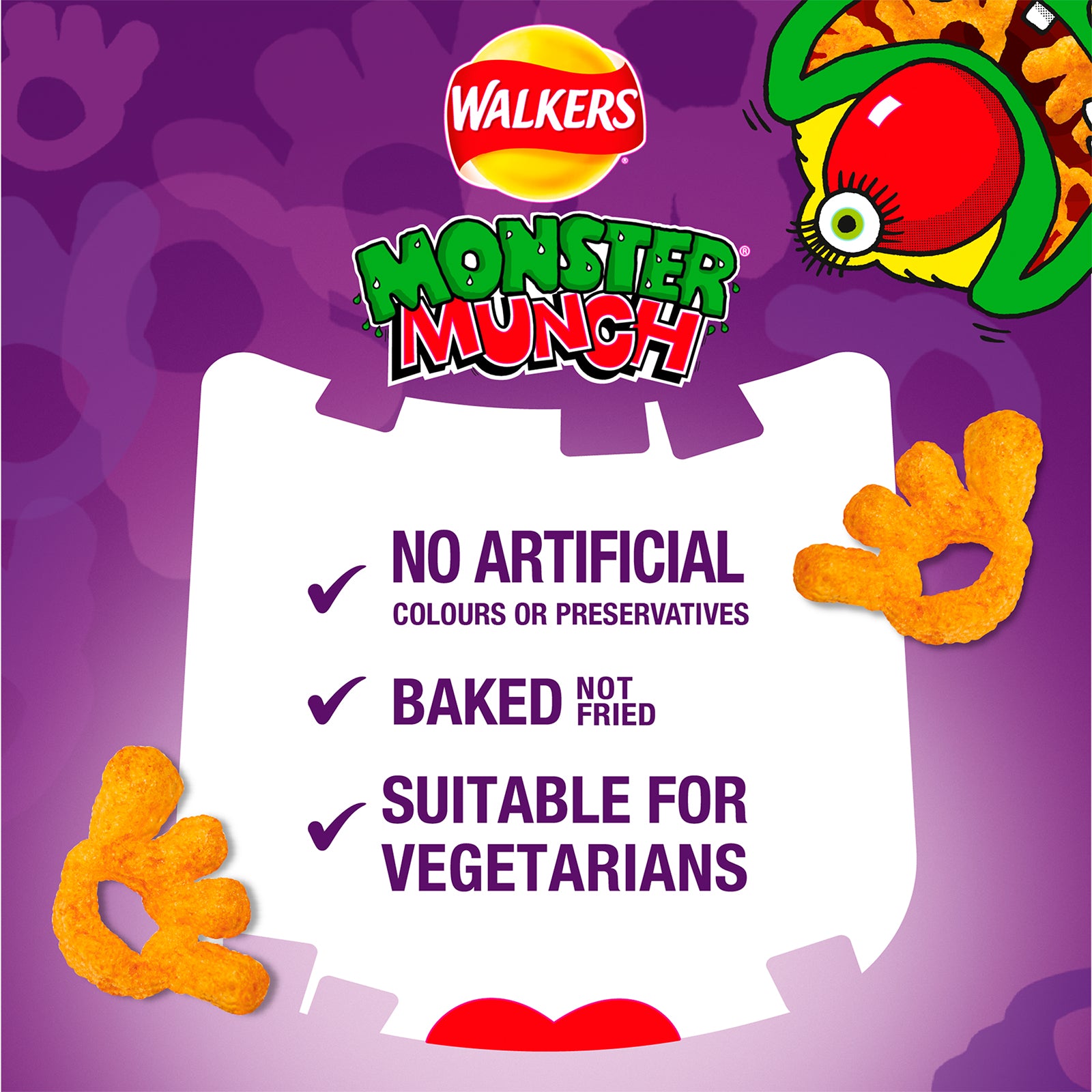 Walkers Crisps Variety Mix Pack Snacks Monster Munch 16 x 12 - Image 3