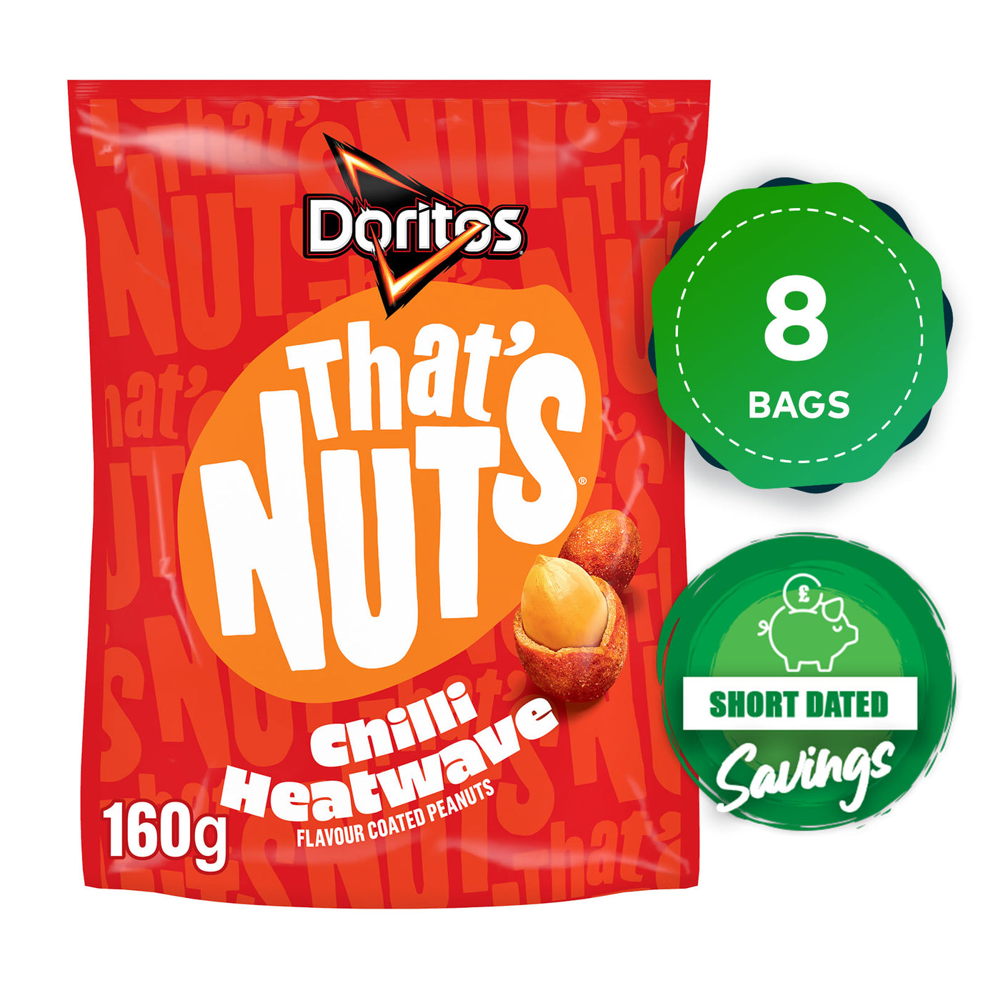 That’s Nuts Doritos Chilli Heatwave Sharing Coated Peanuts 8 x 160g - Image 10