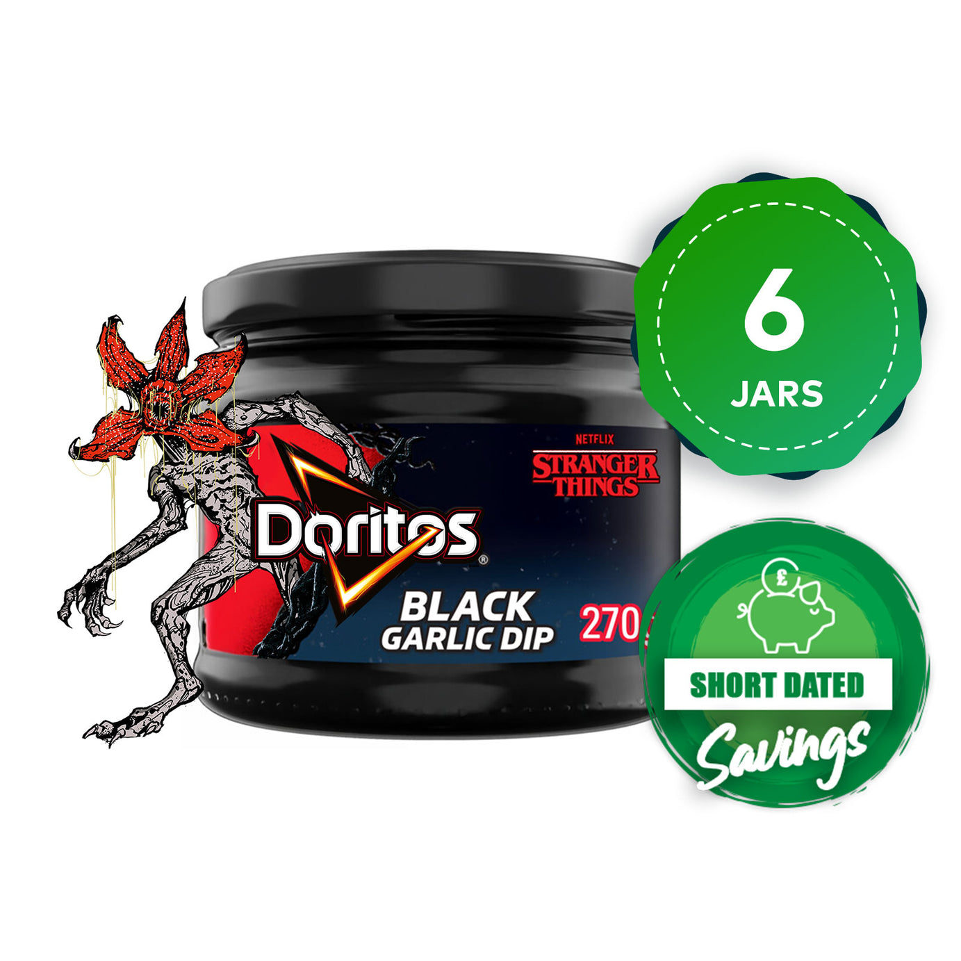 Doritos Garlic Dip Sauce Limited Edition Stranger Things Black 6 x 270g Bundle - Image 10