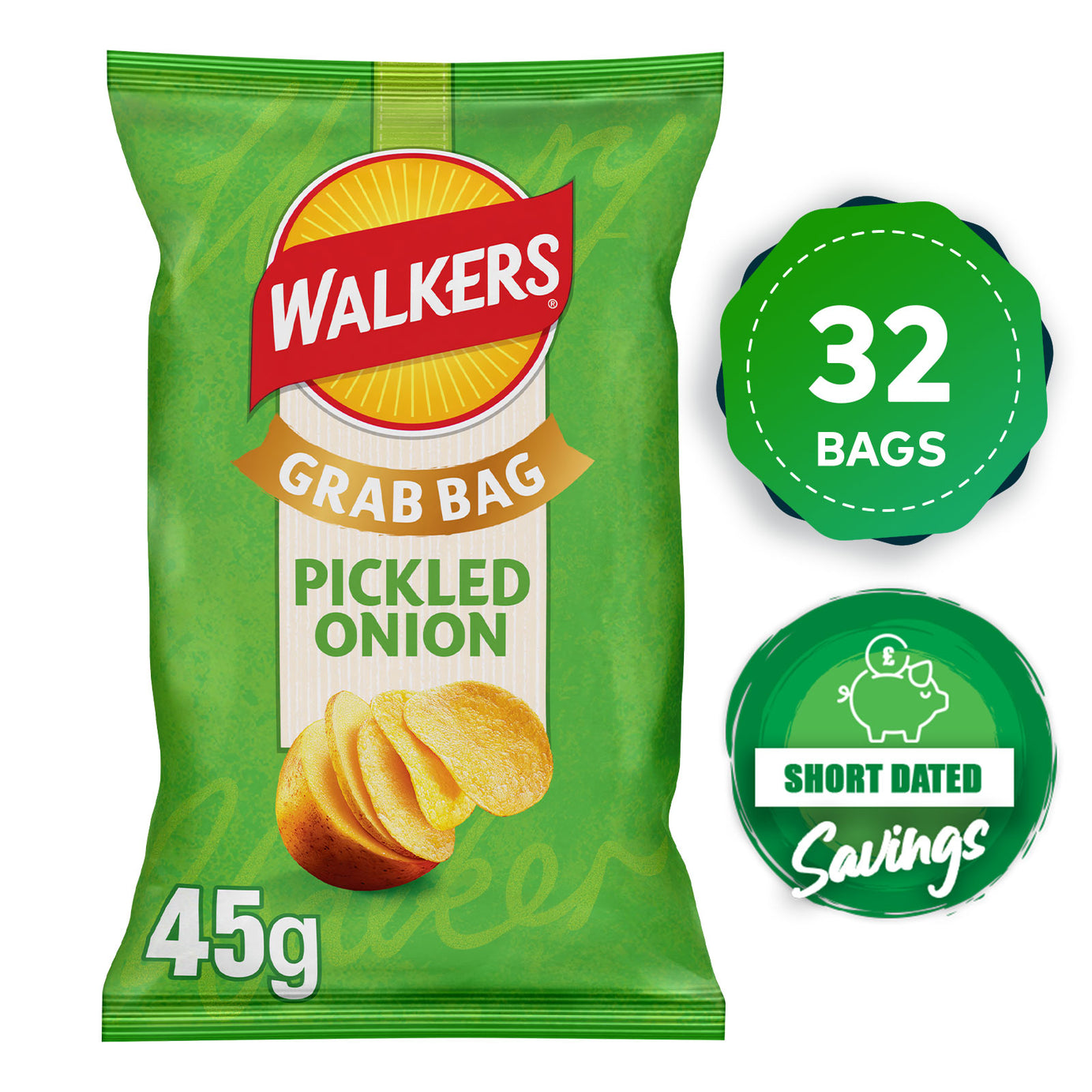 Walkers Snacks Pickled Onion Grab Bag Crisps 32 x 45g - Image 10