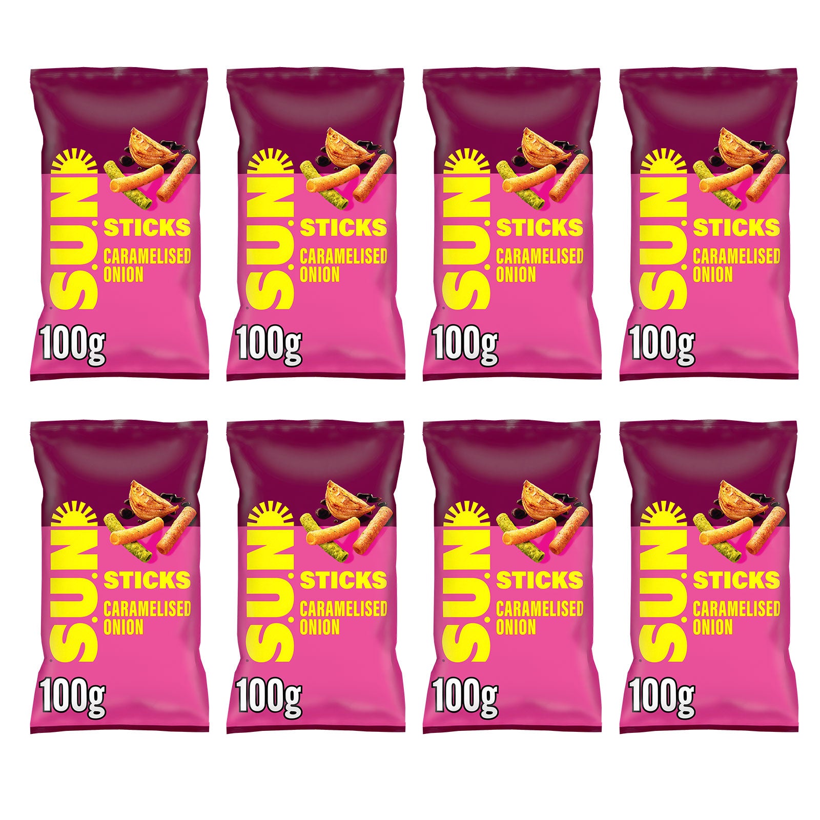 Sunbites Sticks SUN Snacks Caramelised Onion Balsamic Vinegar Sharing 8x100g - Image 3