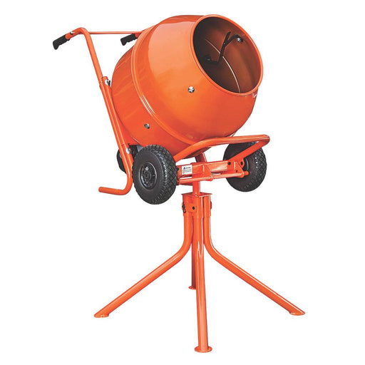 Concrete Cement Mixer Electric Portable With Stand NVR Safety Switch 134Ltr 370W - Image 1