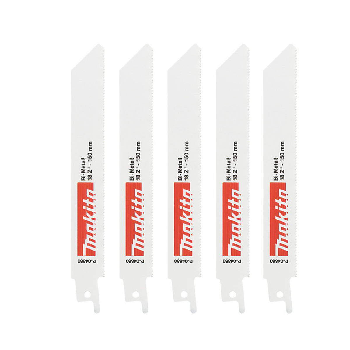 Makita Reciprocating Saw Blades P-04880 150mm Wood Metal Cutting Pack Of 5 - Image 1