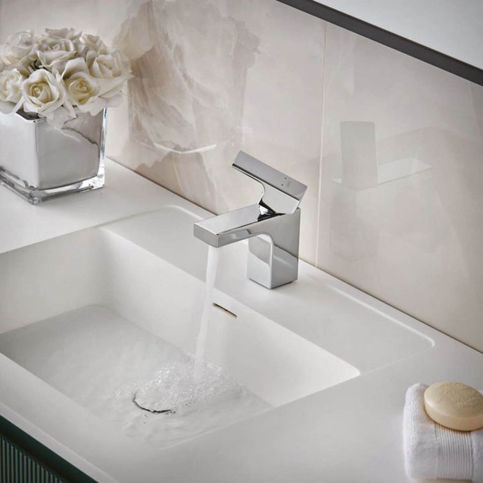 Hansgrohe Basin Mixer Tap Chrome Zinc Single Lever Sink Faucet Modern Compact - Image 3