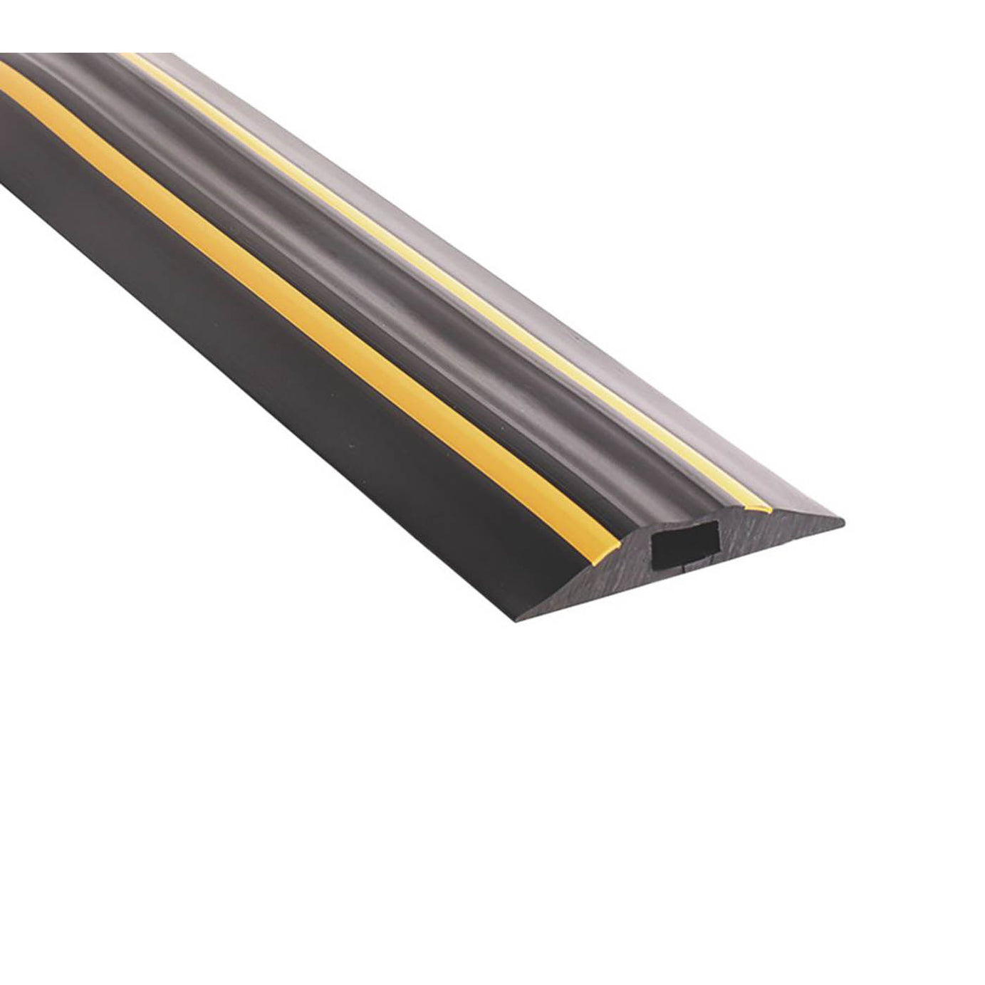 Cable Cover Floor Bumper Ramp Protector Medium Duty Trunking PVC Black 9m - Image 1