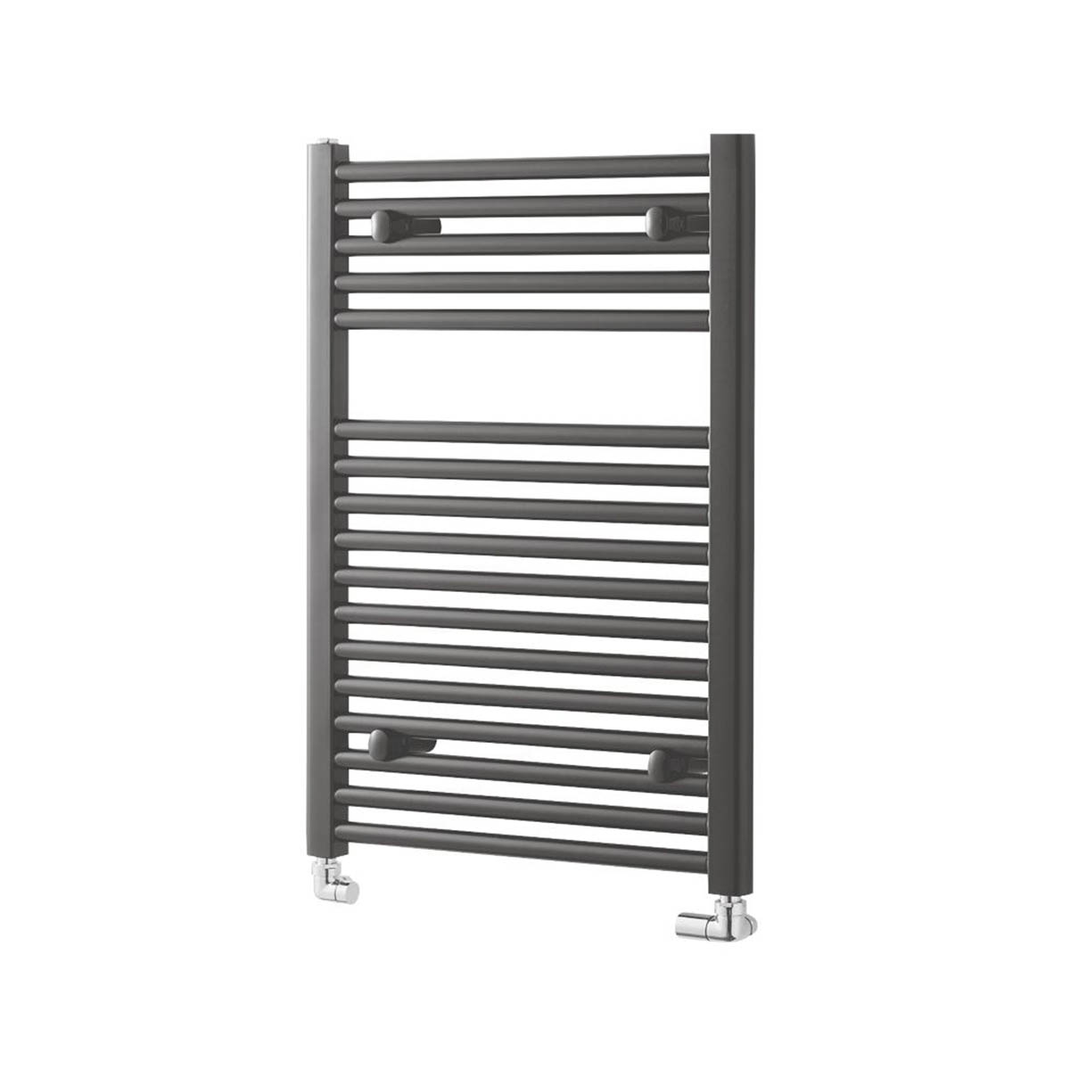 Towelrads Towel Rail Radiator Anthracite Flat Bathroom Warmer (H)80x(W)60cm - Image 1