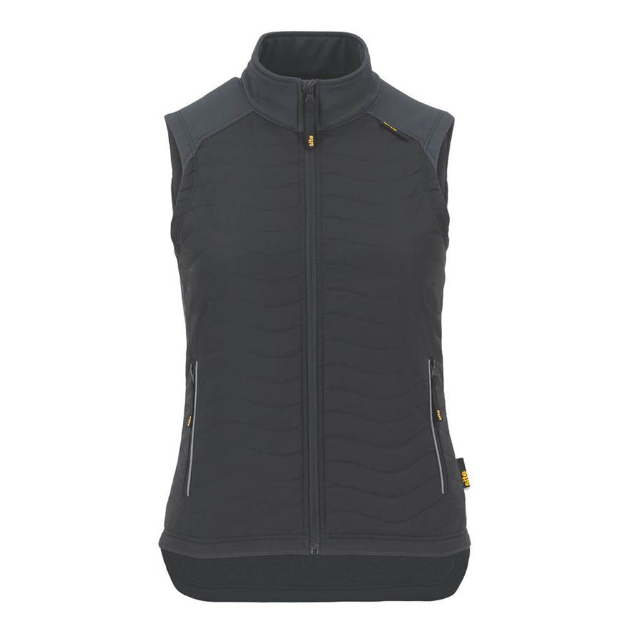 Site Work Body Warmer Womens Regular Fit Black Gilet Full Zip Sleeveless Size 14 - Image 1