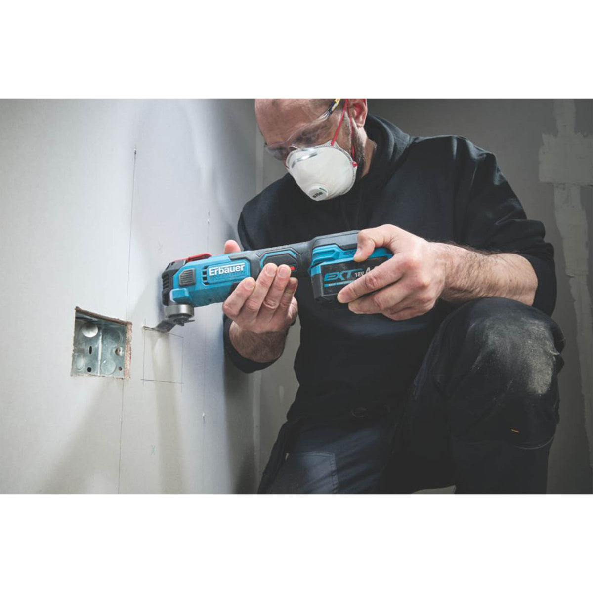 Erbauer Multi Tool Cordless 18V 1 x 4.0Ah Li-Ion ERI1080MLT Brushless Compact - Image 4