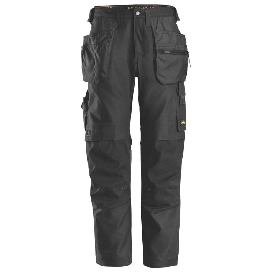 Snickers Work Trousers Mens Regular Fit Black Breathable Multi Pockets 36"W 30"L - Image 1