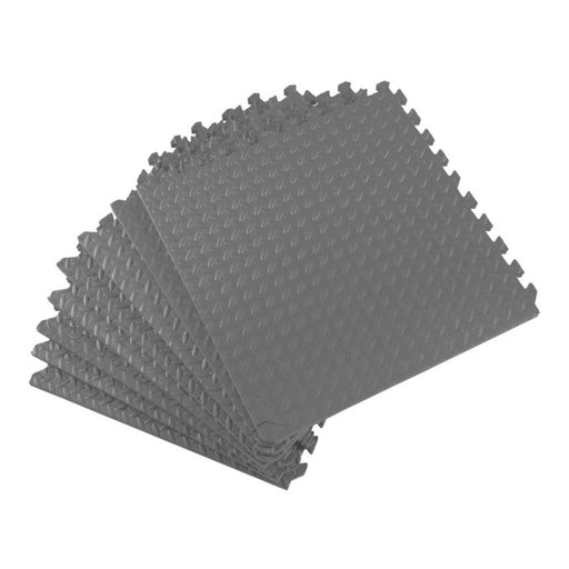 Floor Tile Interlocking Grey 2.88m² Foam Garage Flooring Heavy Duty Pack Of 8 - Image 1