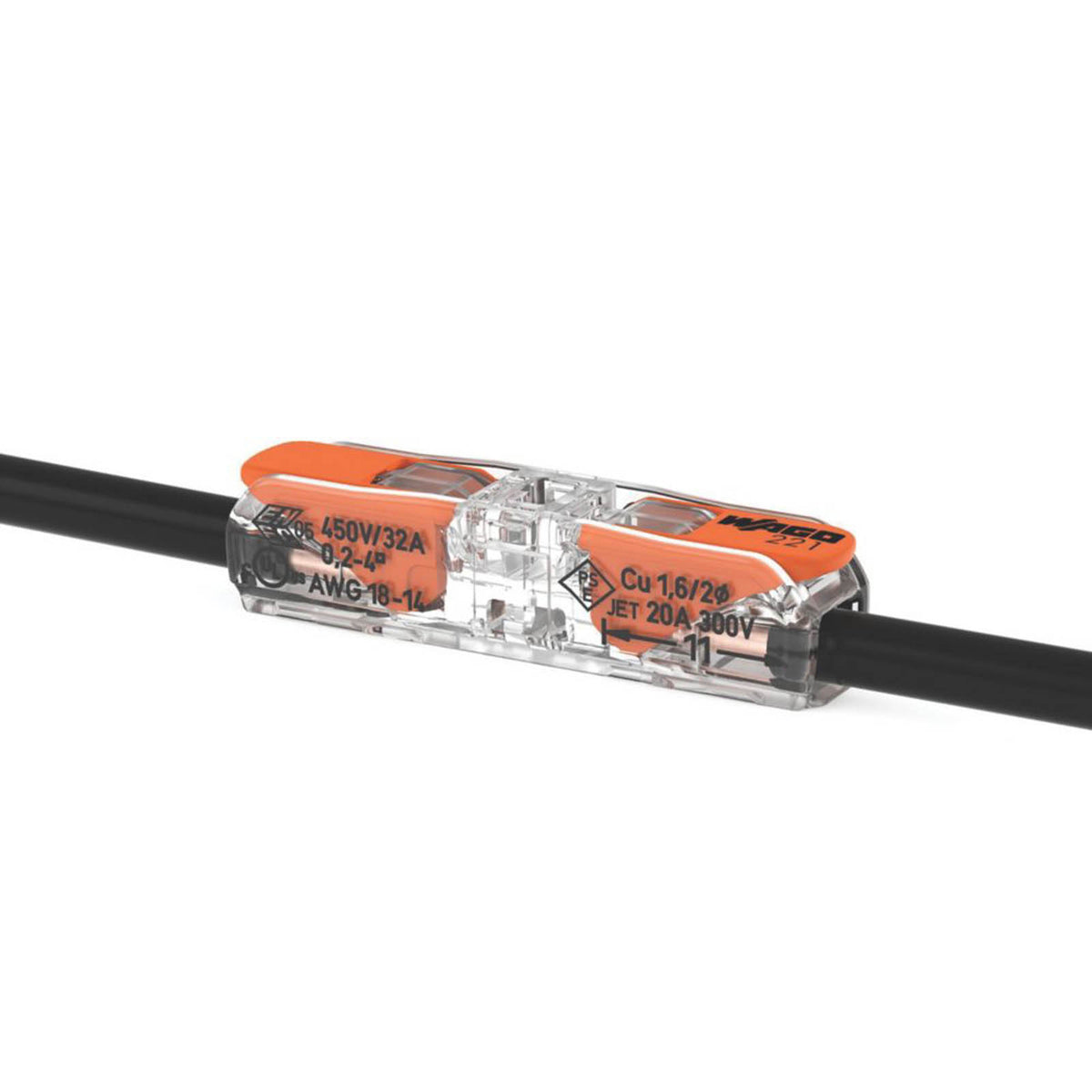 Wago 221-2411 32A 2-Way Inline Lever Connectors 60 Pack - Image 4