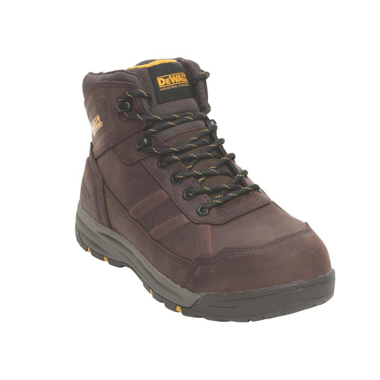 DeWalt Safety Boots Mens Standard Fit Brown Work Shoes Steel Toe Size 10 - Image 1