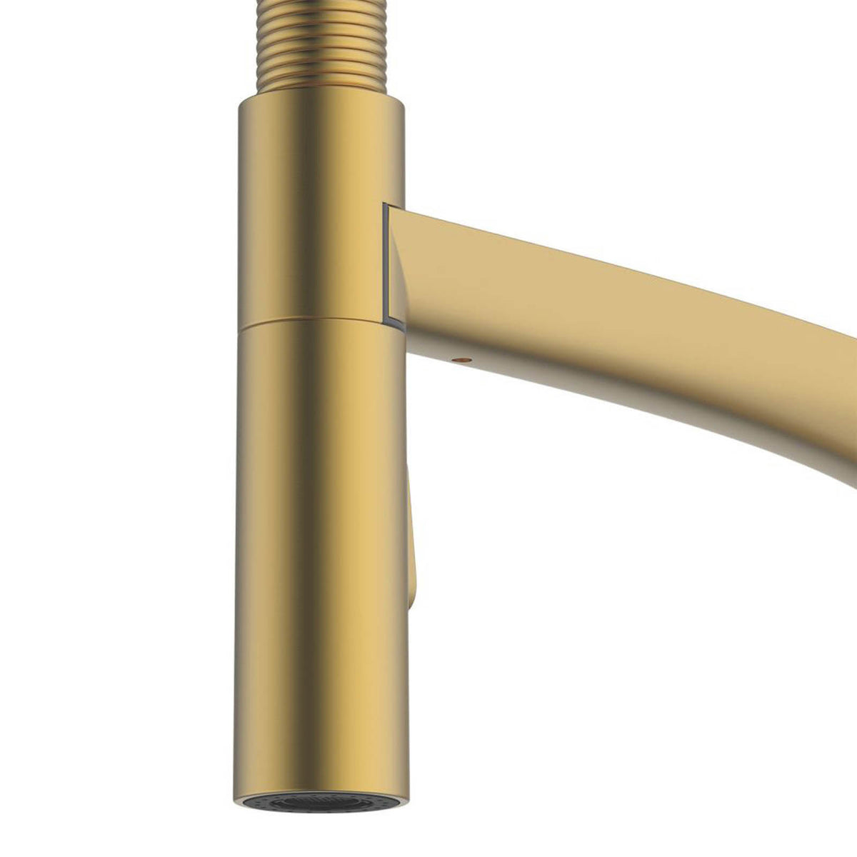 Swirl Kitchen Sink Tap Mixer Brass Effect Pull Out Single Lever Modern Faucet - Image 4
