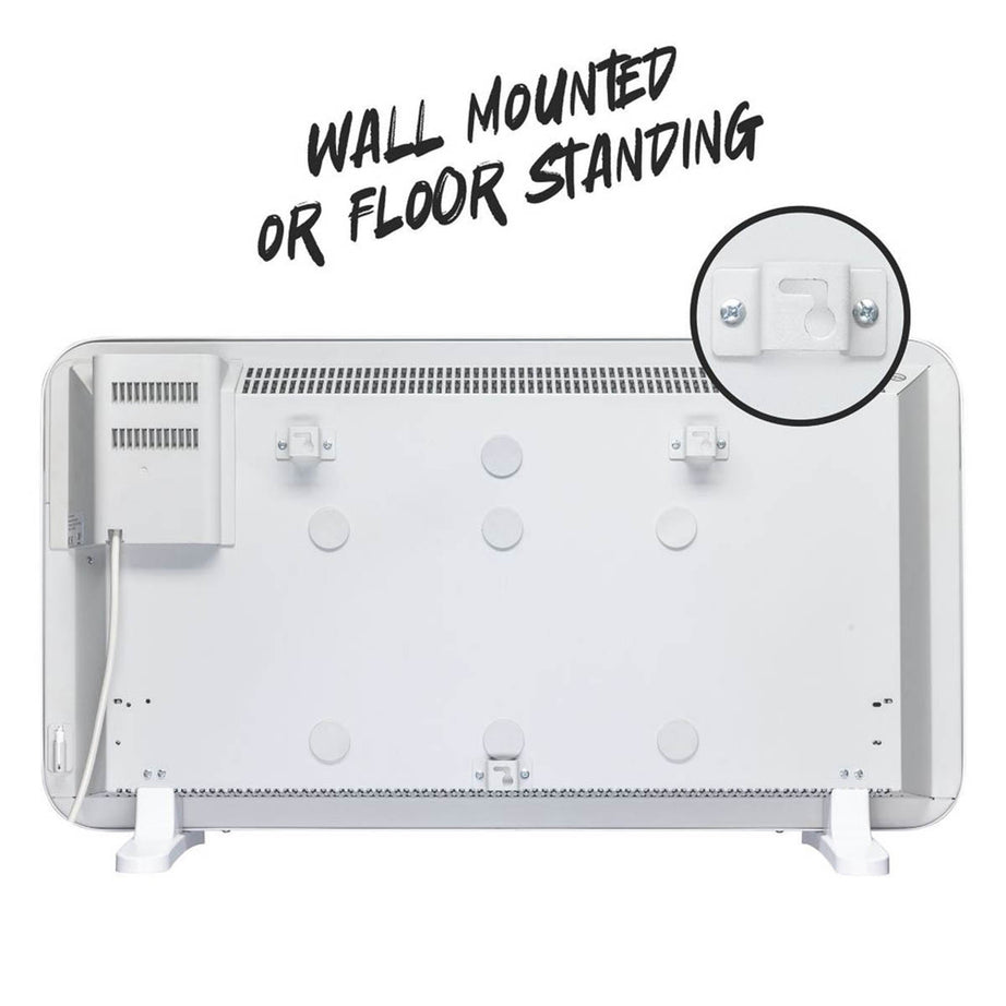 Convector Panel Heater Electric White Portable Wall Mounted 1 Heat Setting 2000W - Image 5