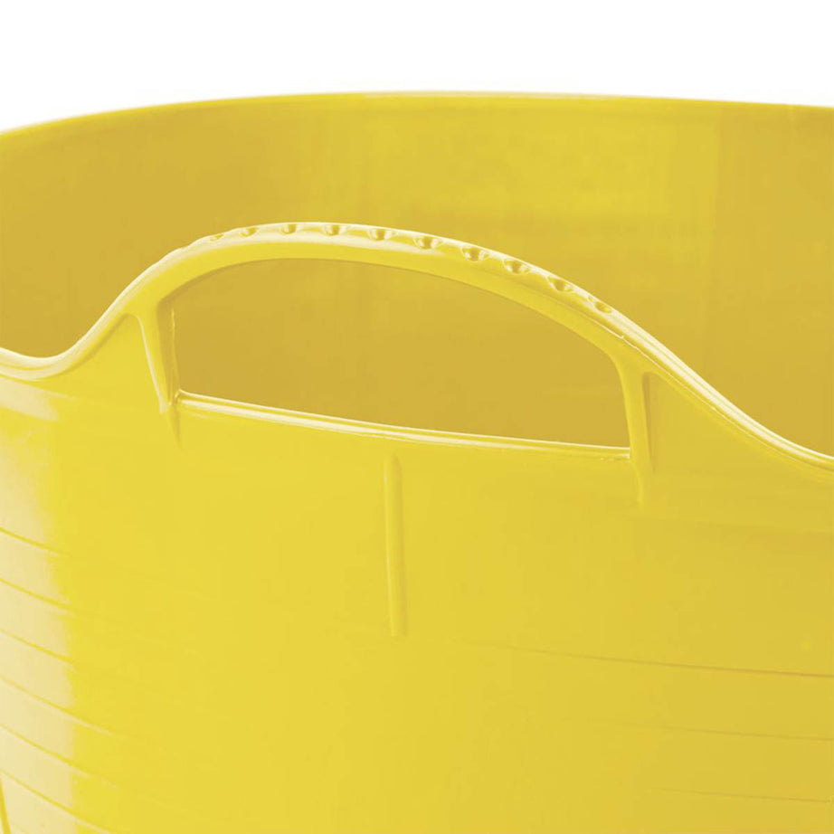 Red Gorilla Tub Bucket Polyethylene Yellow Hardwearing Flexible With Handles 75L - Image 5