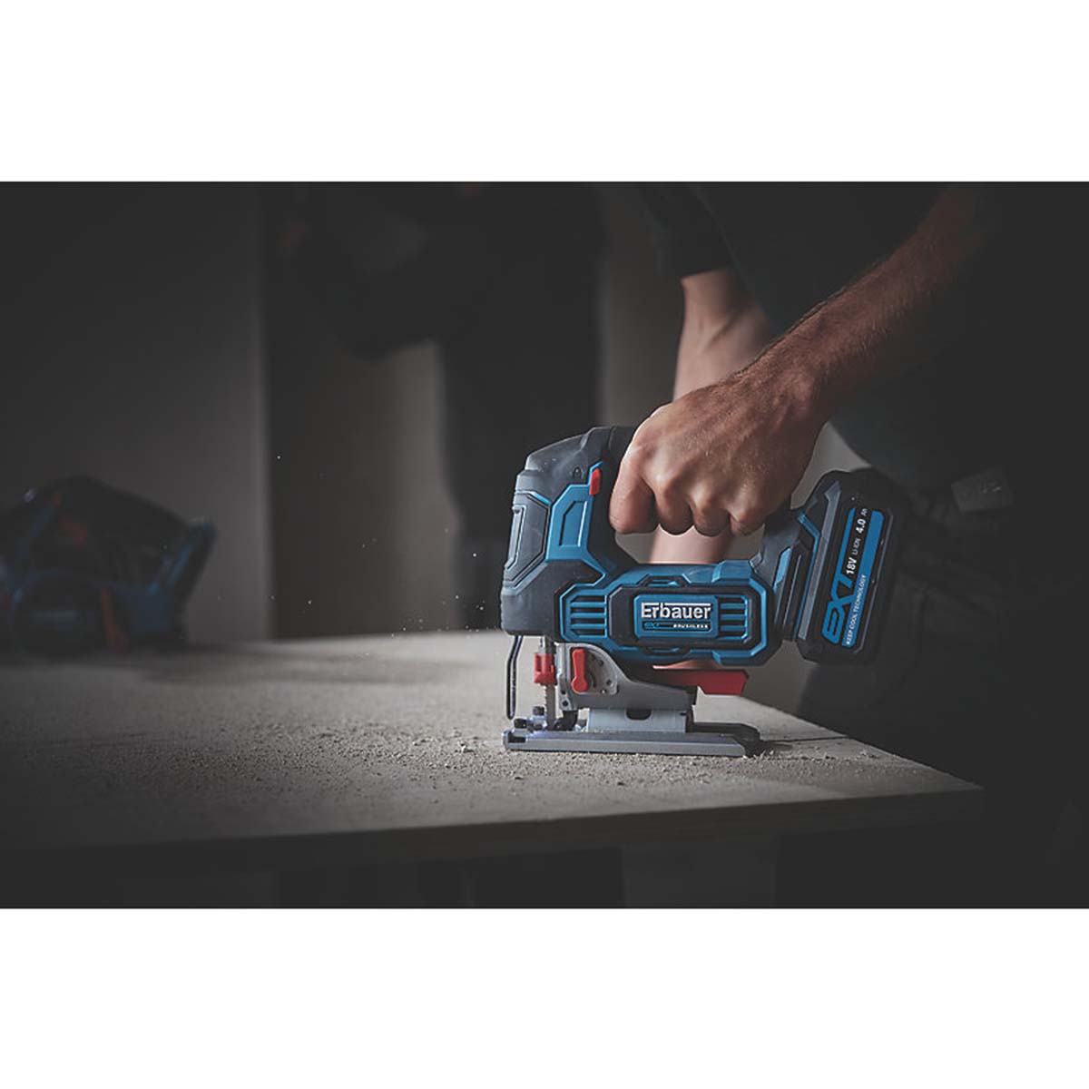 Erbauer Cordless Jigsaw EJS18-LI Brushless 4-Stage Action 18V 4.0Ah Li-Ion - Image 2