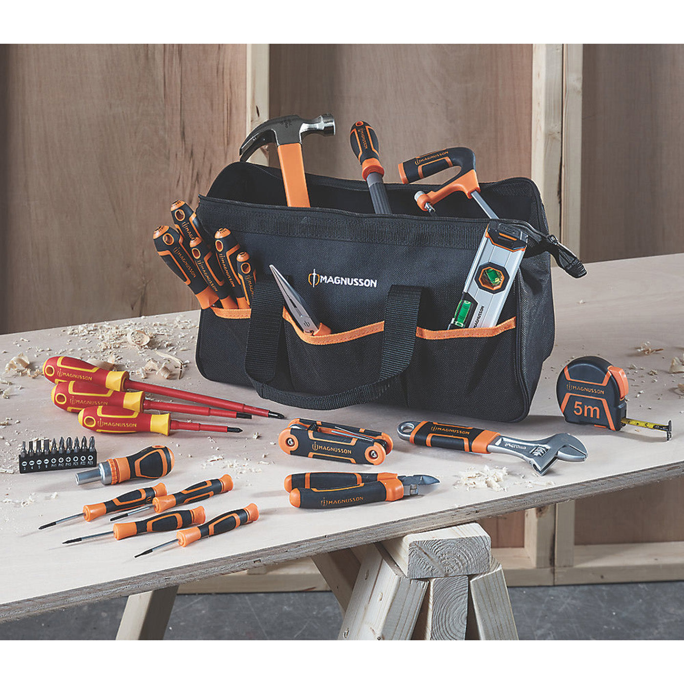 Magnusson Tool Kit 40 Piece Set Storage Carry Bag Basic Tool Household DIY - Image 3
