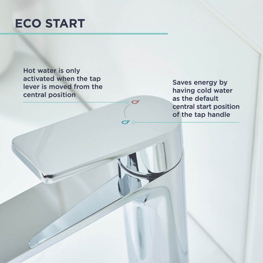 Bristan Bathroom Basin Mixer Tap Clicker Waste Single Lever Chrome-Plated - Image 6