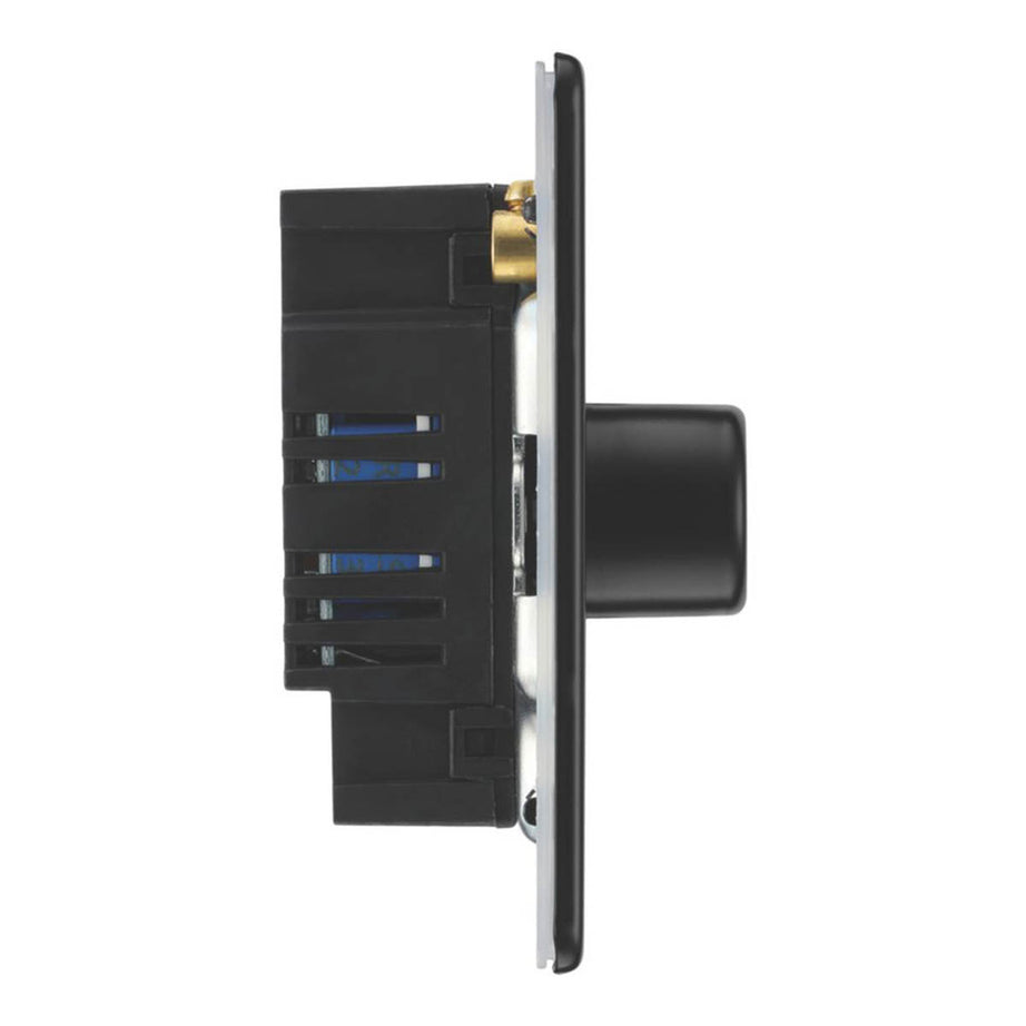 LAP  3-Gang 2-Way LED Dimmer Switch  Matt Black with Colour-Matched Inserts - Image 4
