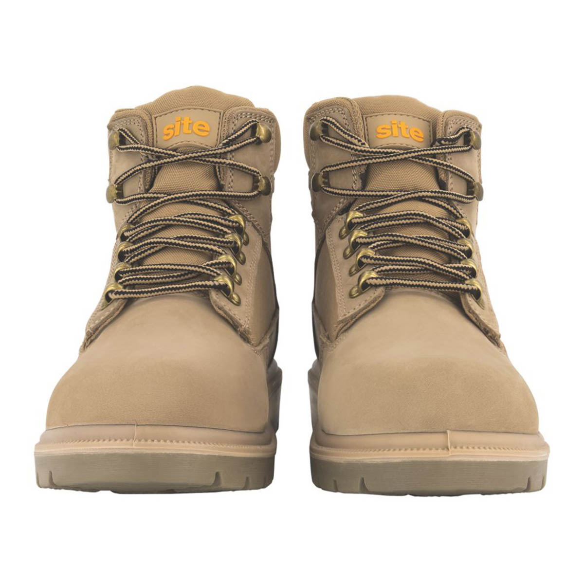 Site Safety Boots Mens Standard Fit Stone Leather Work Shoes Steel Toe Size 8 - Image 5