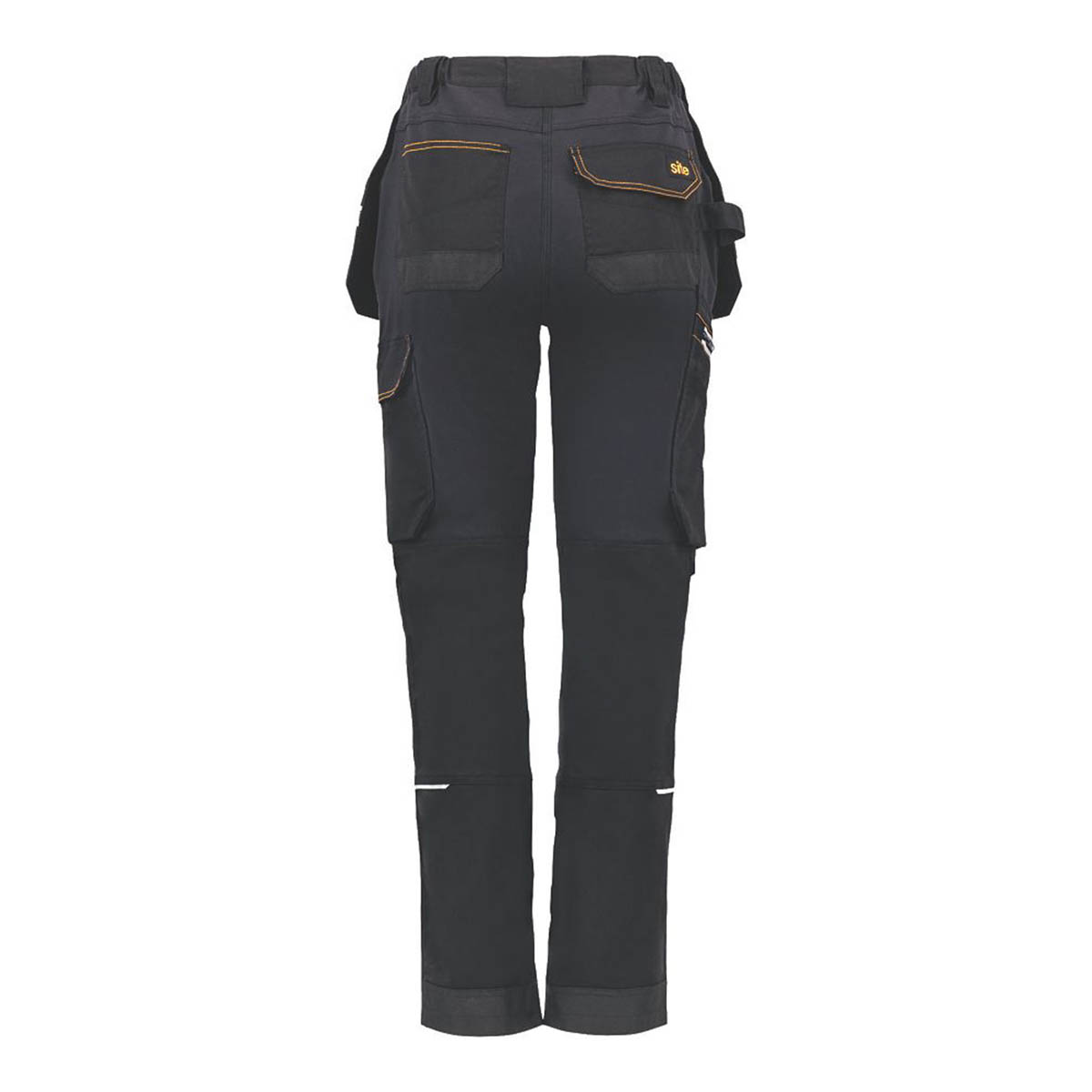 Site Work Trousers Womens Regular Fit Black Grey Multi Pockets Size 10 W32 "31"L - Image 3