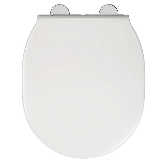 Toilet Seat Soft Close Quick Release White Adjustable Plastic Bathroom WC - Image 4