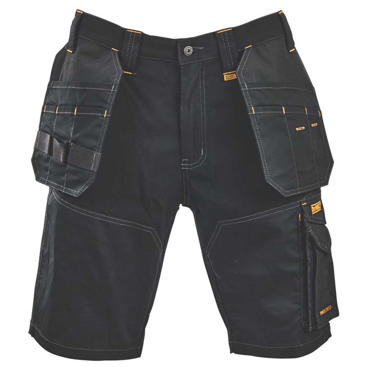 DeWalt Work Shorts Mens Black Multi Pockets Stretch Breathable Comfort 34"W - Image 1