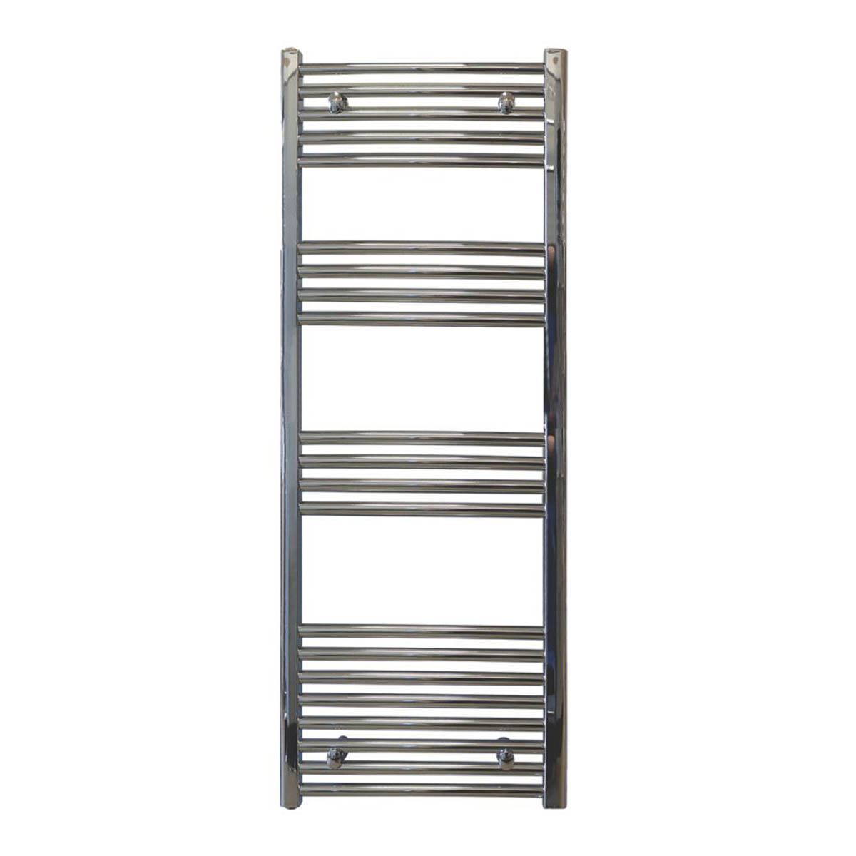 Towelrads Towel Rail Radiator Chrome Flat Tubular Warmer 1200 x 600mm 1358BTU - Image 1