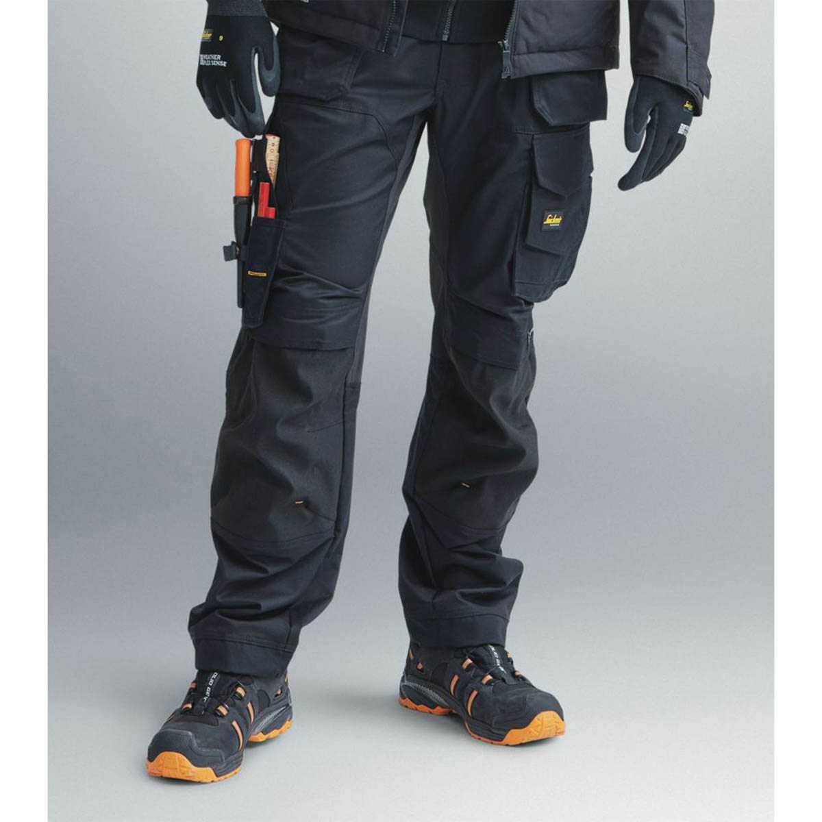 Snickers Work Trousers Mens Relaxed Fit Black Stretch Multi Pockets 36"W 32"L - Image 6