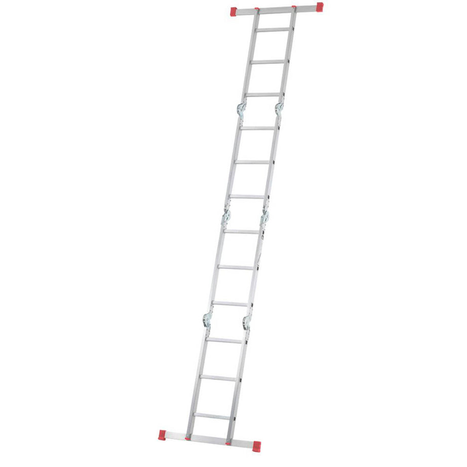 Combination Ladder Aluminium 4 Sections 12 Way Foldable Multi Purpose 3.39m - Image 2