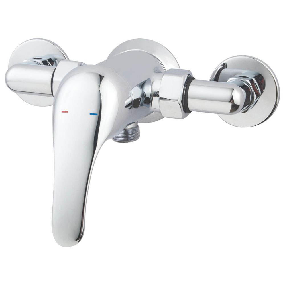 Swirl Shower Valve Tap Exposed Chrome Single Lever Ceramic Cartridge Bathroom - Image 2