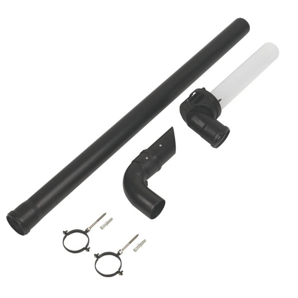 Baxi Plume Kit Including 1m Extension And Brackets Horizontal Multifit  Flue - Image 1