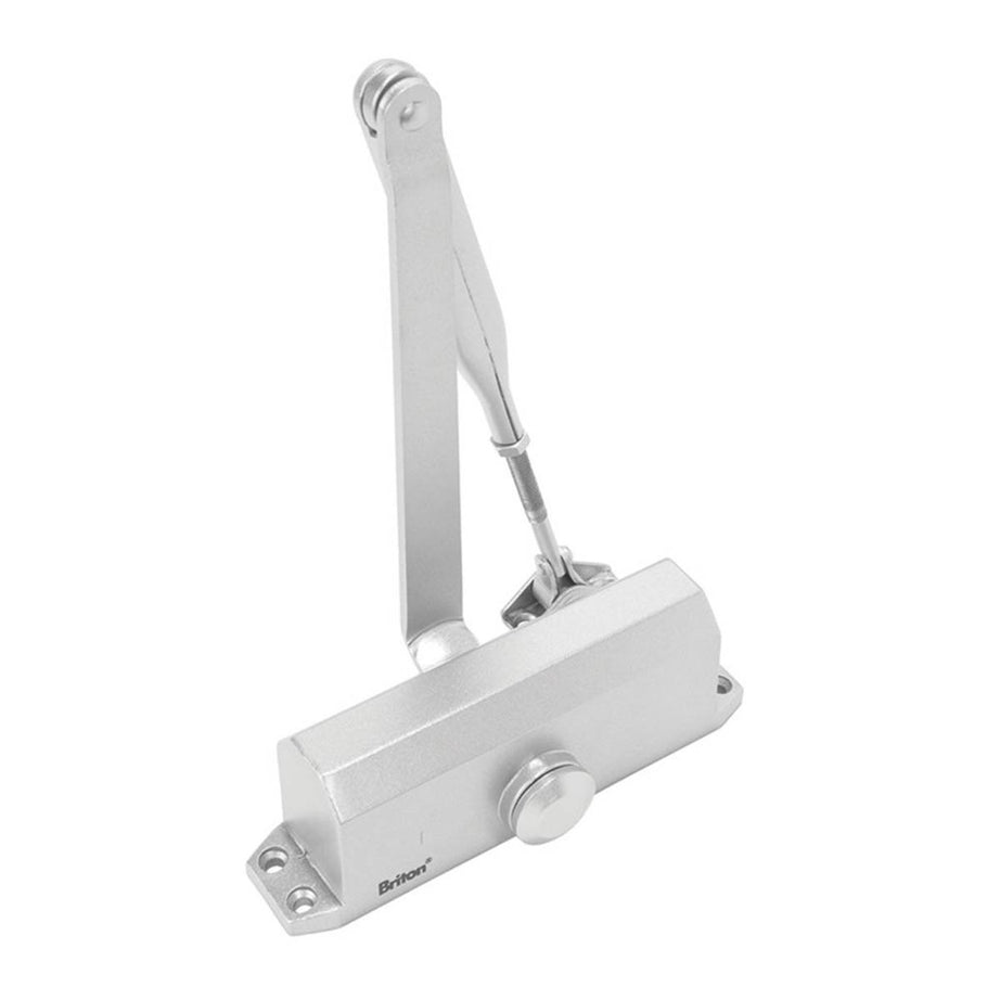 Briton Overhead Door Closer 121CE Fire Rated Silver Compact Fixed 60kg - Image 1