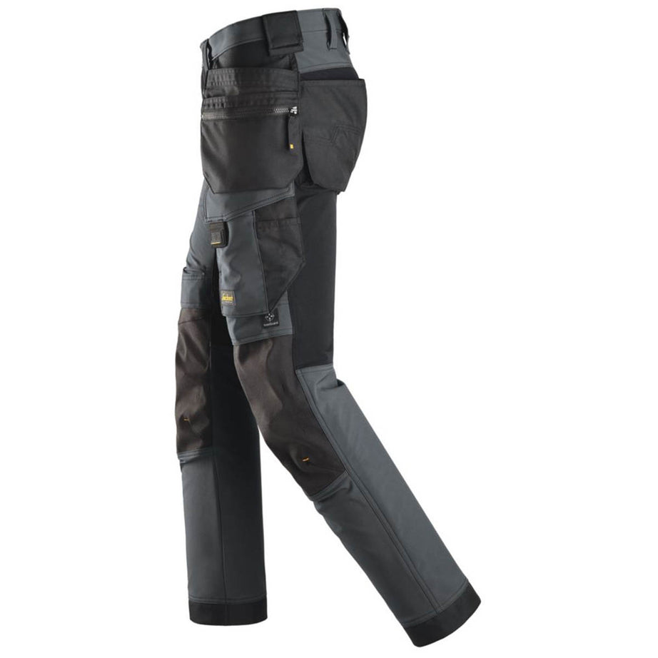 Snickers Work Trousers Mens Slim Fit Steel Grey Stretch Multi Pockets 41"W 32"L - Image 4