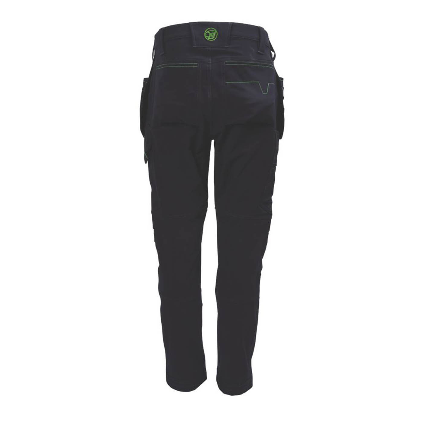 Apache Work Trouser Mens Slim Fit Black Stretch Multi Pockets Cargo 30W 29L - Image 3