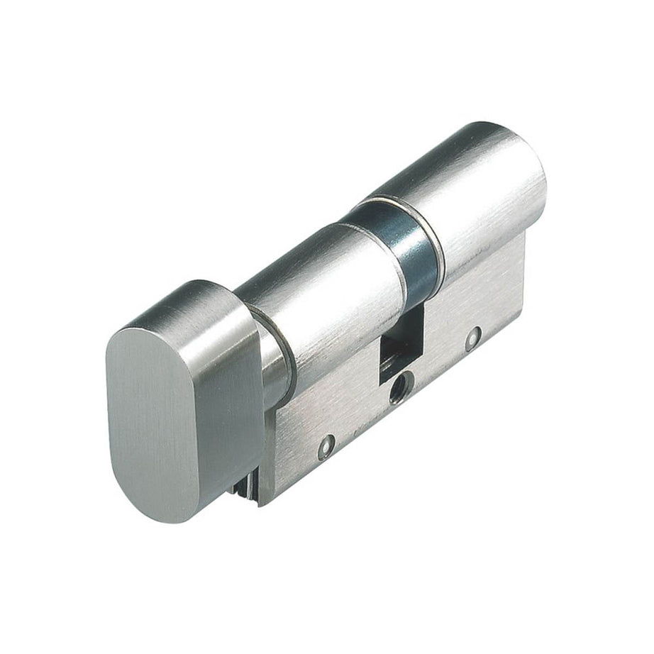 Cisa Euro Cylinder Door Lock Thumbturn 50/50 Matt Nickel 10-Pin Astral S - Image 1