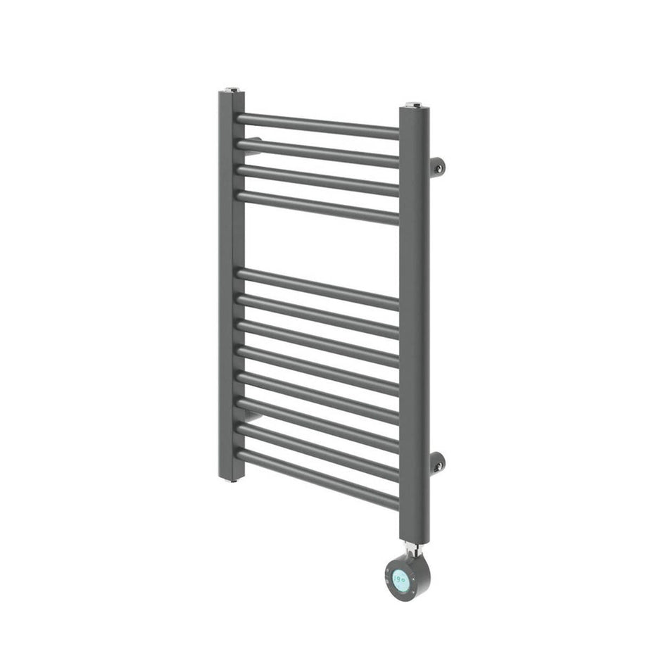 Flomasta Electric Towel Radiator Flat Matt Anthracite 600mm x 400mm 512BTU - Image 1
