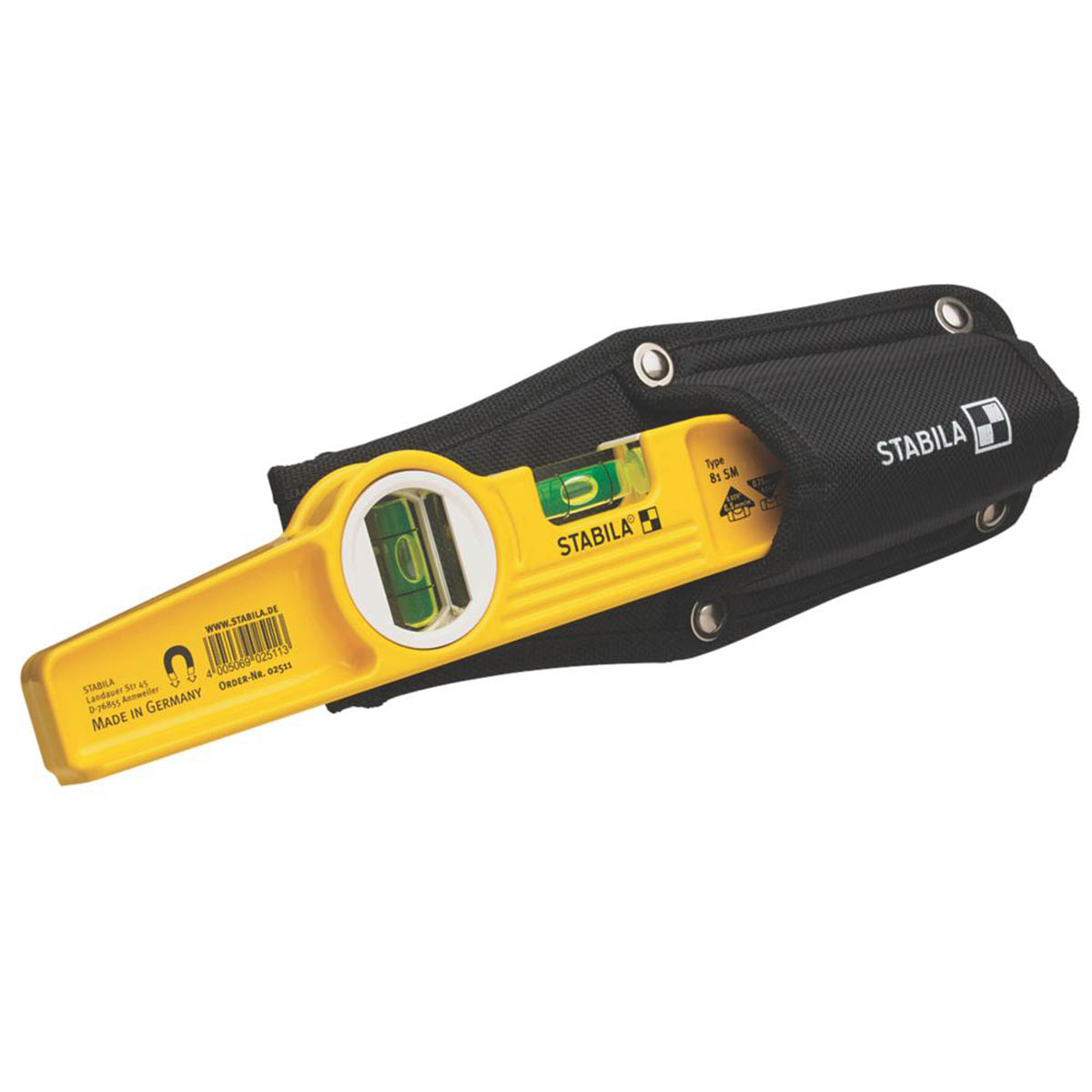 Stabila Scaffold Spirit Level Boat Magnetic Aluminium Frame Yellow 250mm - Image 1