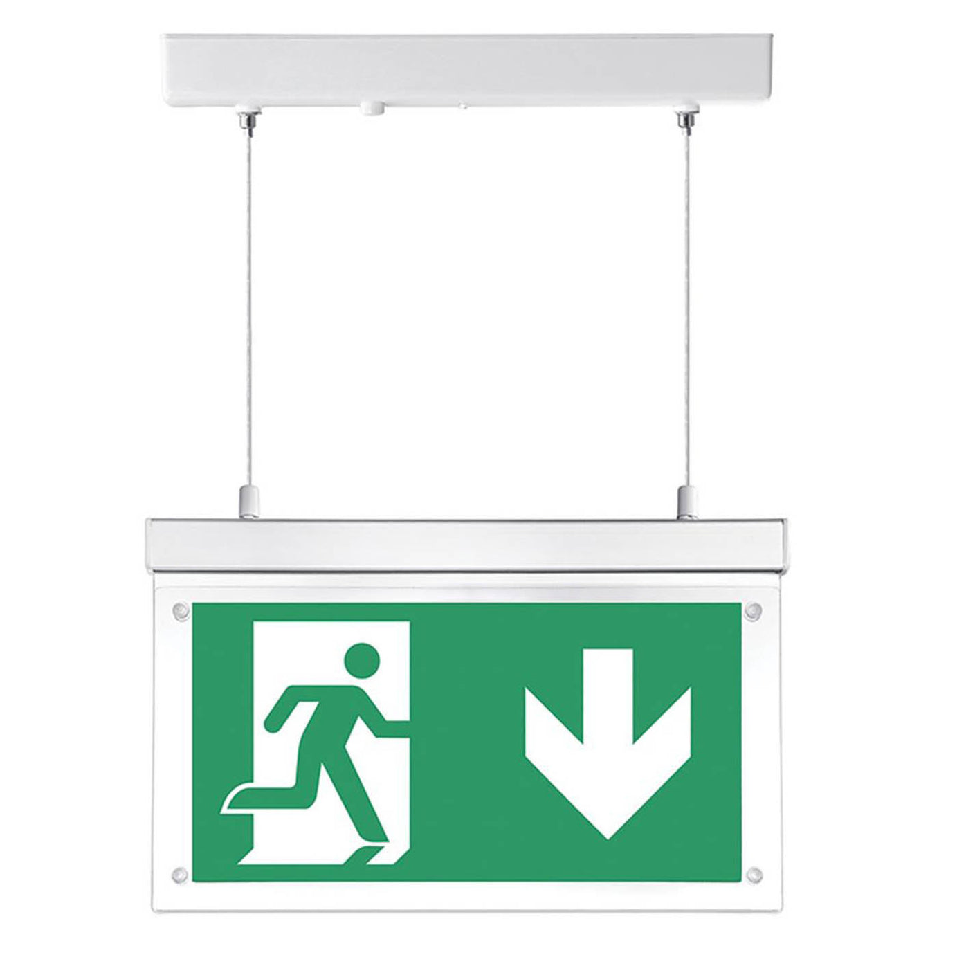 Brackenheath LED Exit Sign Ultra Slim Hanging Surface-Mounted 220mm x 300mm - Image 1