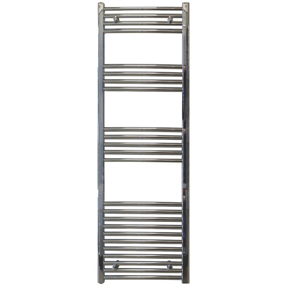 Towelrads Towel Rail Radiator Chrome Flat Tubular Warmer 1400 x 400mm 1122BTU - Image 1