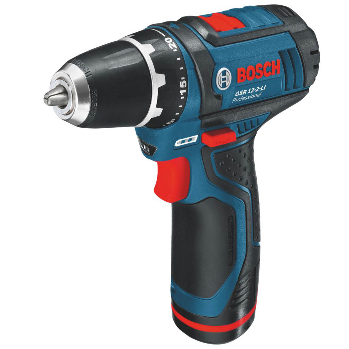 Bosch Drill Driver Cordless 12V 2x2.0Ah Li-Ion GSR 12V-15 Professional Soft Grip - Image 1