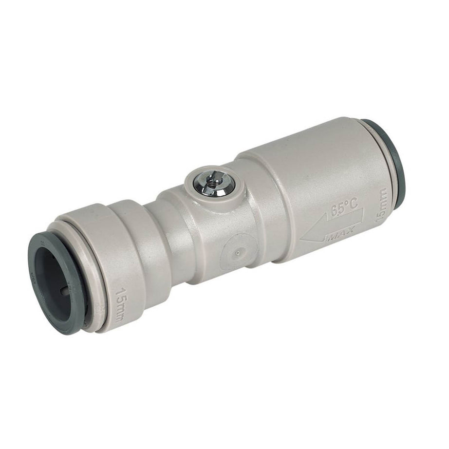 JG Speedfit Isolating Valve 15SV Demountable For Hot Cold Water 15mm 5 Pack - Image 1