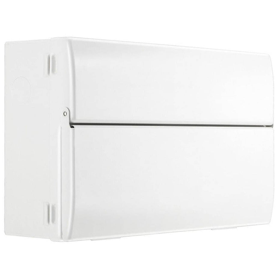 BG Consumer Unit 8 Way Dual RCD Populated 2 x 100A With SPD + 8 MCB Modern White - Image 1