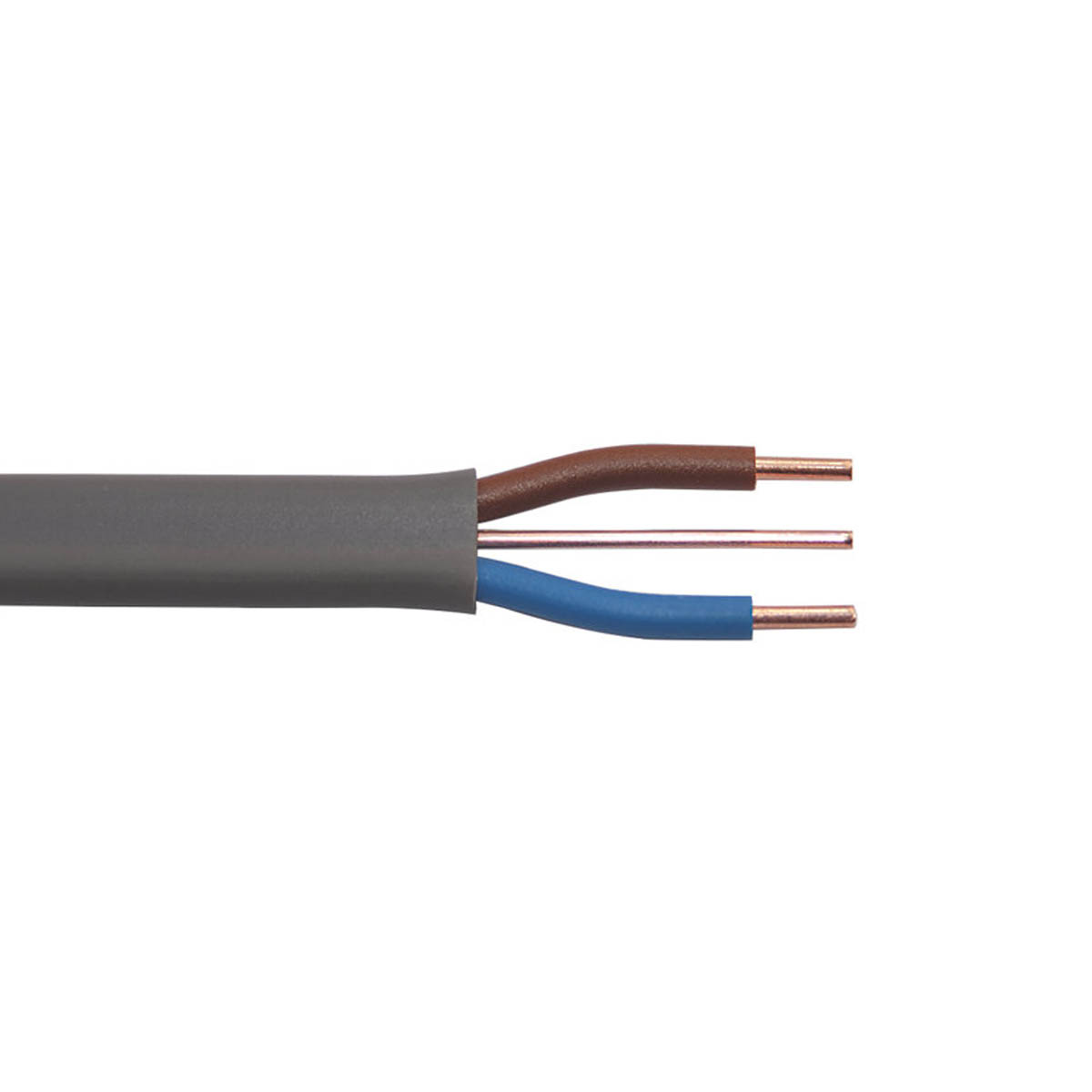 Prysmian Cable 6242Y Grey 6mm² Twin And Earth 2 Core Flat Indoor Coil 10m - Image 1