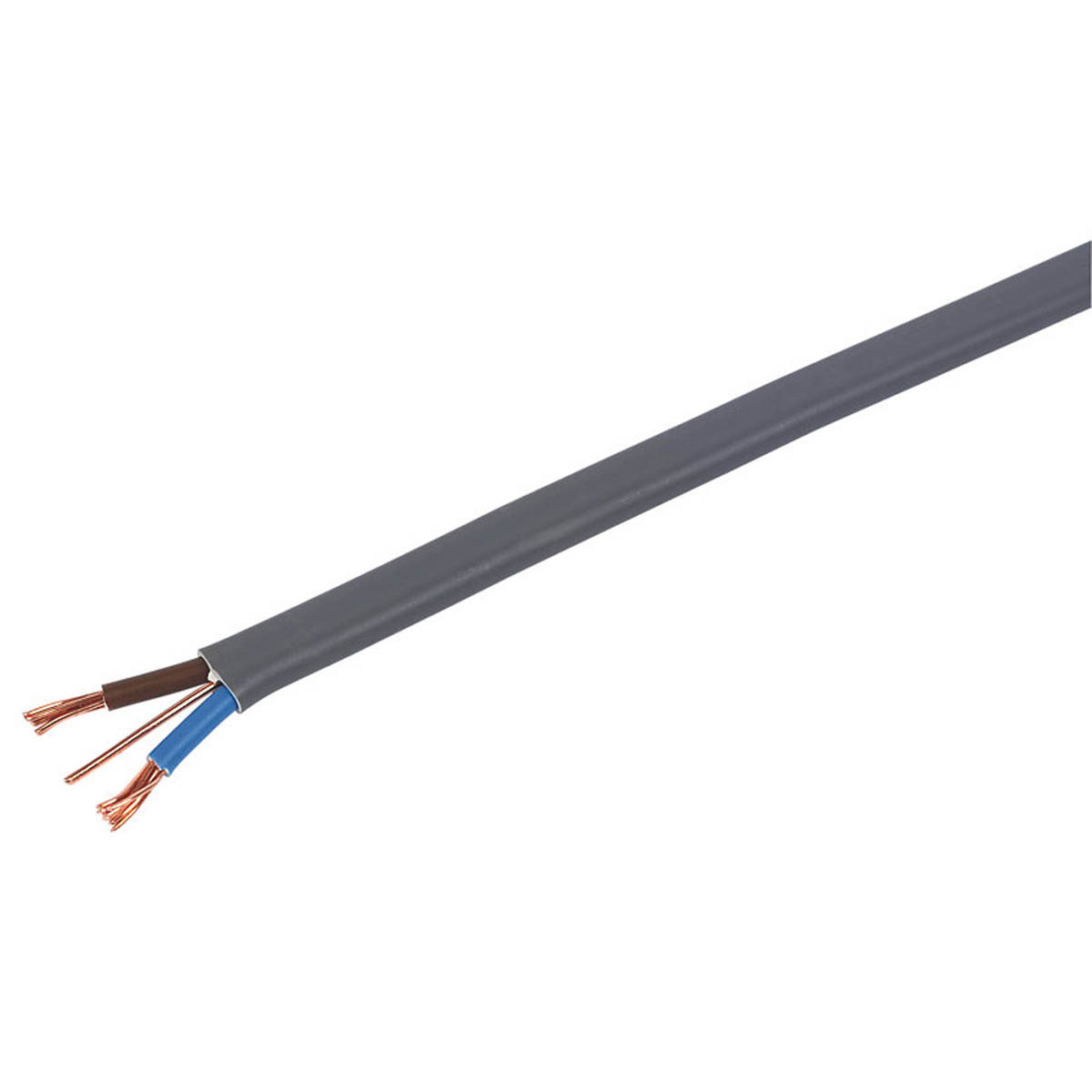 Prysmian Cable 6242Y Grey 6mm² Twin And Earth 2 Core Flat Indoor Coil 10m - Image 2